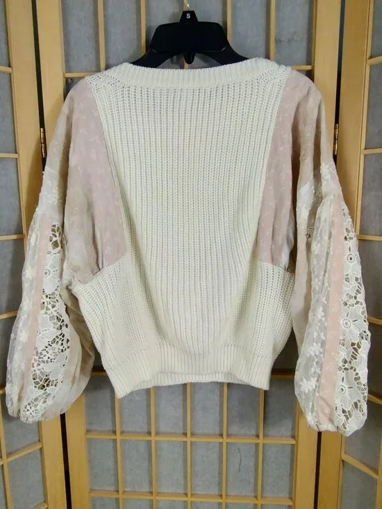 Anthropologie Pilcro Martine Peasant Sleeve Sweater Size XSP - Picture 2 of 11